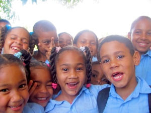 The Dominican Republic students smile